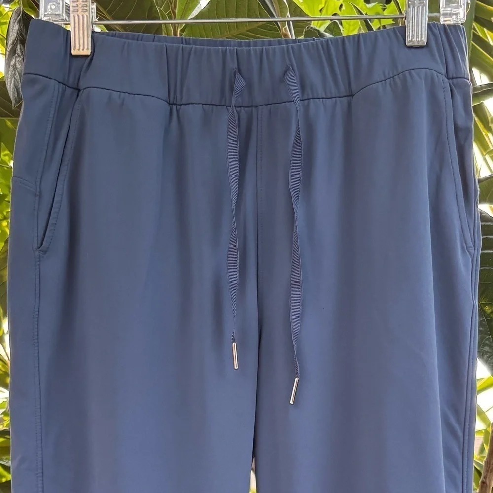 AJISAI Women's Blue Joggers Running Drawstring Pants  with Pockets| Medium